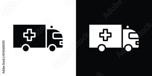Ambulance icon collection. line stroke icon. EPS 10