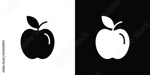 Apple icon collection. line stroke icon. EPS 10