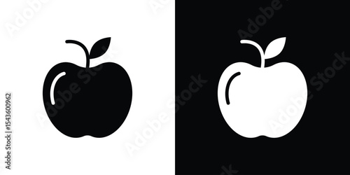 Apple icon collection. line stroke icon. EPS 10