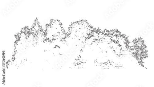 Nature Silhouette in Minimalist Style - Simple Tree Outline