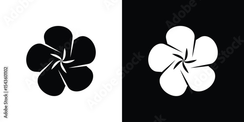 Araliya flower icon collection. line stroke icon. EPS 10
