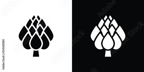 Artichoke icon collection. line stroke icon. EPS 10