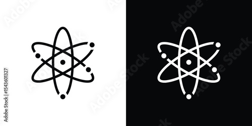 Atom icon collection. line stroke icon. EPS 10