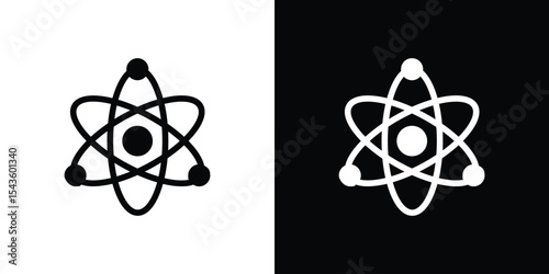 Atom icon collection. line stroke icon. EPS 10