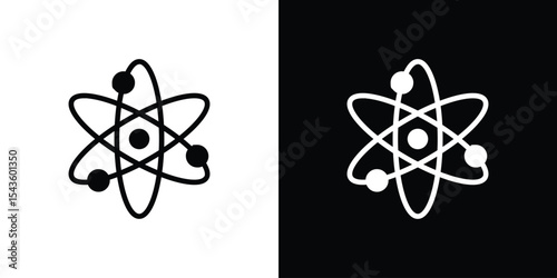 Atom icon collection. line stroke icon. EPS 10