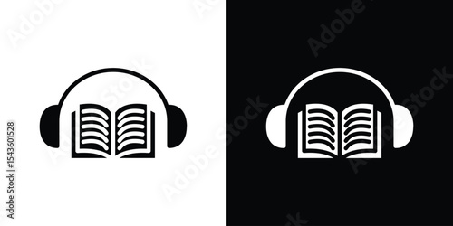 Audiobook icon collection. line stroke icon. EPS 10
