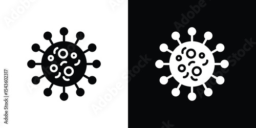 Bacteria icon collection. line stroke icon. EPS 10