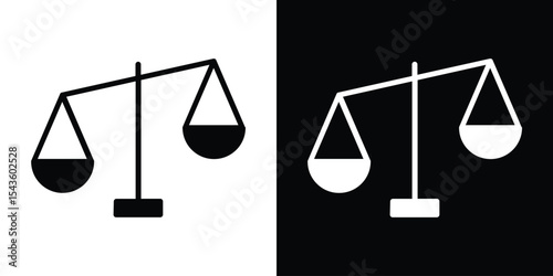 Balance scale icon collection. line stroke icon. EPS 10