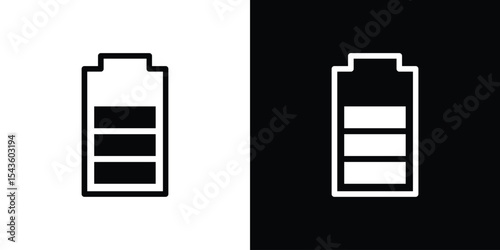 Battery icon collection. line stroke icon. EPS 10
