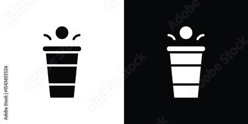 Beer pong icon collection. line stroke icon. EPS 10