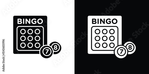 Bingo icon collection. line stroke icon. EPS 10