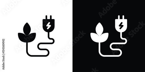 Biomass energy icon collection. line stroke icon. EPS 10