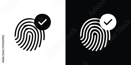 Biometric security icon collection. line stroke icon. EPS 10