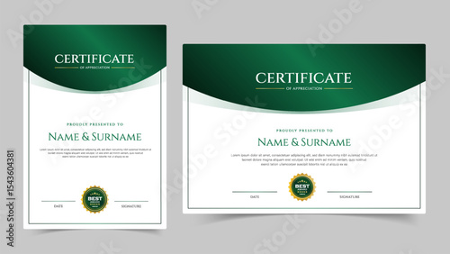Award Certificate of achievement border template design. Luxury Award, diploma. Elegant and luxurious certificate template. Vector illustration