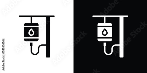 Blood transfusion icon collection. line stroke icon. EPS 10
