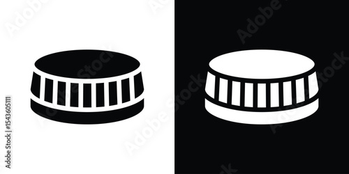 Bottle cap icon collection. line stroke icon. EPS 10