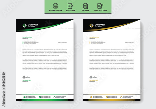 Modern creative letterhead design template