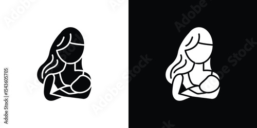 Breastfeeding icon collection. line stroke icon. EPS 10
