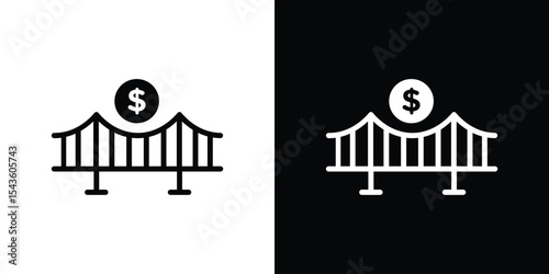 Bridging loan icon collection. line stroke icon. EPS 10
