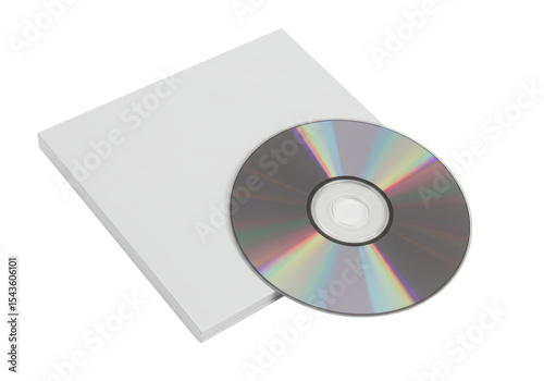 Isolated Compact Disc and Jewel Case Minimalist