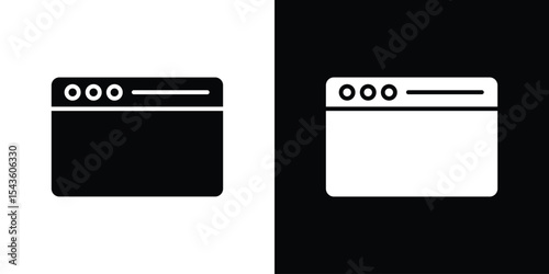 Browser icon collection. line stroke icon. EPS 10