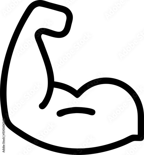 muscle vector silhouette icon on white or transparent background