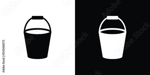 Bucket icon collection. line stroke icon. EPS 10