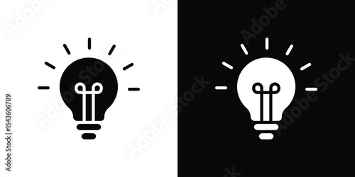 Bulb icon collection. line stroke icon. EPS 10