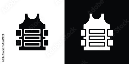 Bulletproof vest icon collection. line stroke icon. EPS 10