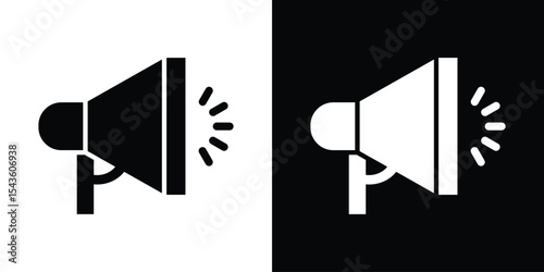 Bullhorn icon collection. line stroke icon. EPS 10