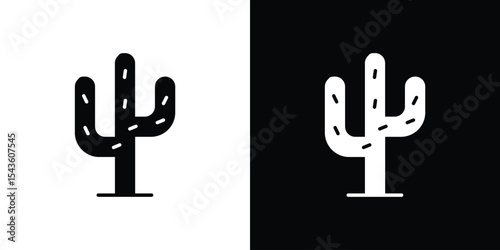 Cactus icon collection. line stroke icon. EPS 10