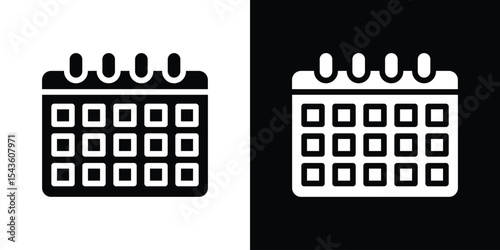Calendar icon collection. line stroke icon. EPS 10