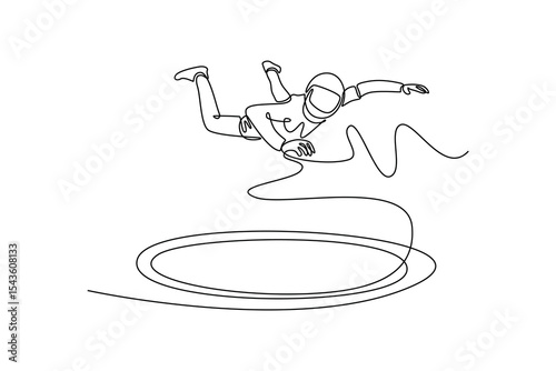 holiday on the rides concept. Single line draw design. Vector graphic illustration
