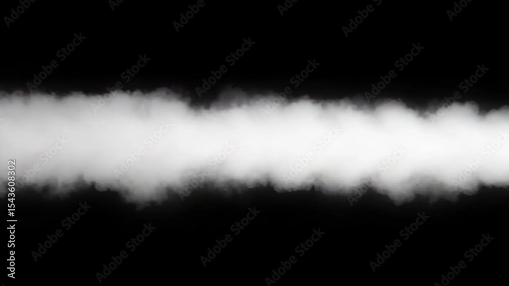 Smoke Trail in Dark: A stream of billowy, white smoke elegantly traces a path against the deep, dark background, creating a stark contrast that evokes a sense of mystery and movement. 