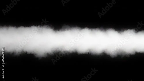Smoke Trail in Dark: A stream of billowy, white smoke elegantly traces a path against the deep, dark background, creating a stark contrast that evokes a sense of mystery and movement. 