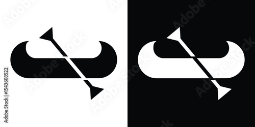 Canoe icon collection. line stroke icon. EPS 10