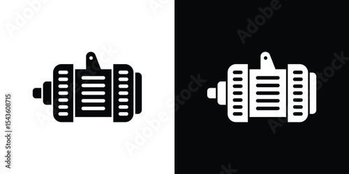 Car alternator icon collection. line stroke icon. EPS 10