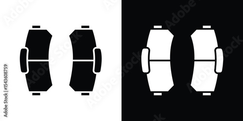 car brake pad icon collection. line stroke icon. EPS 10