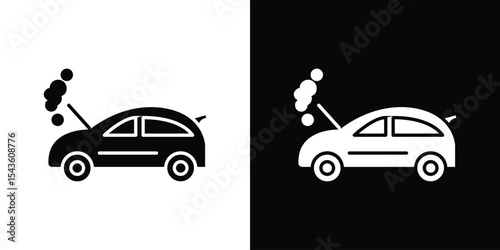 Car breakdown icon collection. line stroke icon. EPS 10