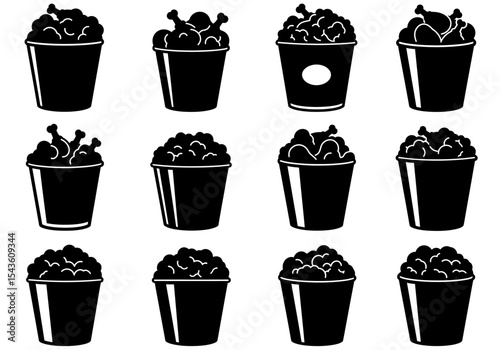 Fried Chicken Delight a Visual Exploration of Culinary Temptations in Buckets and Containers Serving Appetite Stimulation