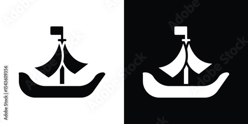 Caravel icon collection. line stroke icon. EPS 10