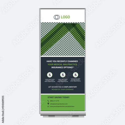 Modern creative corporate roll up banner design template and signage design 