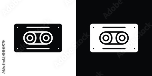 Cassette tape icon collection. line stroke icon. EPS 10