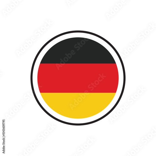 Germany flag language icon circle