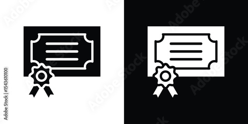 Certificate icon collection. line stroke icon. EPS 10