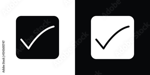 Check mark icon collection. line stroke icon. EPS 10