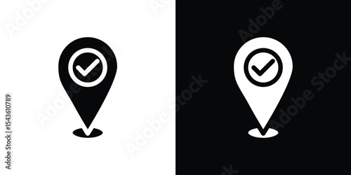 Checkpoint icon collection. line stroke icon. EPS 10
