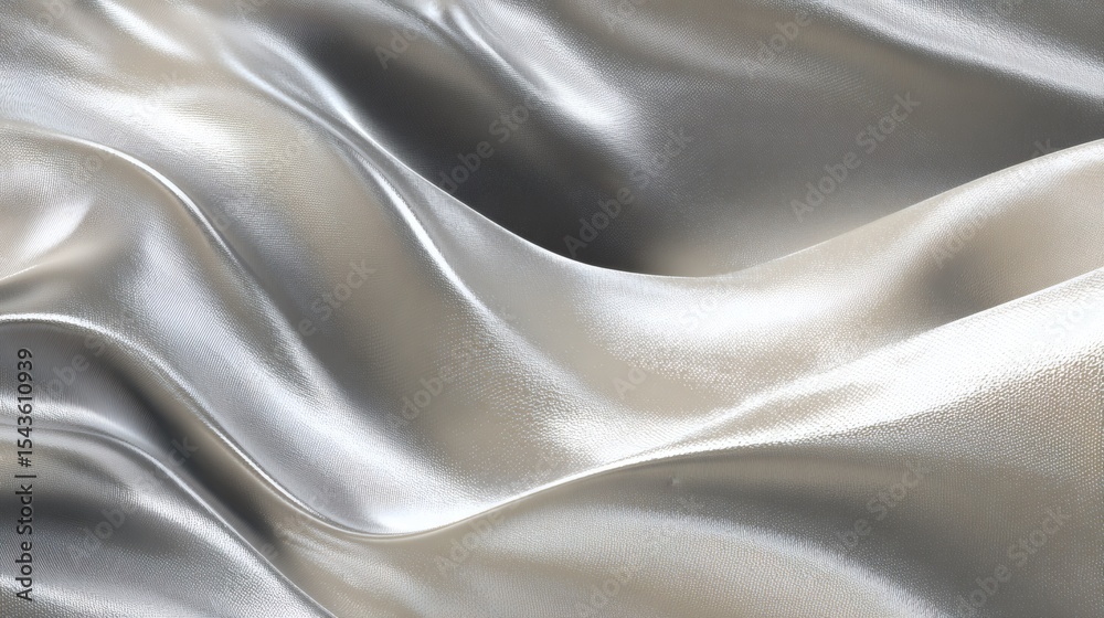Obraz premium Silver Fabric Abstract Silk Texture