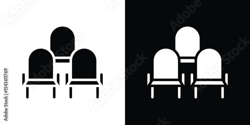 Cinema seat icon collection. line stroke icon. EPS 10