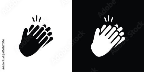 Clapping hands icon collection. line stroke icon. EPS 10